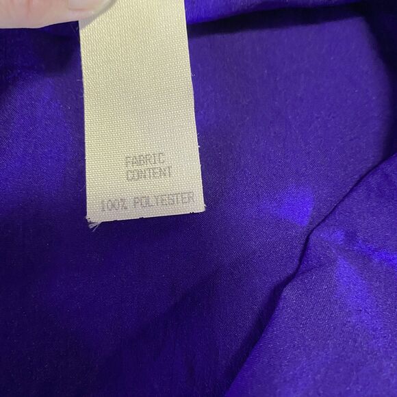 Vtg 80s Bedazzled Blazer / Shirt Wmn S Purple Yellow Lightening Bolts Halloween - Picture 7 of 10